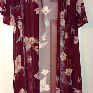 Sheer Kimono cardigan duster for spring 2x